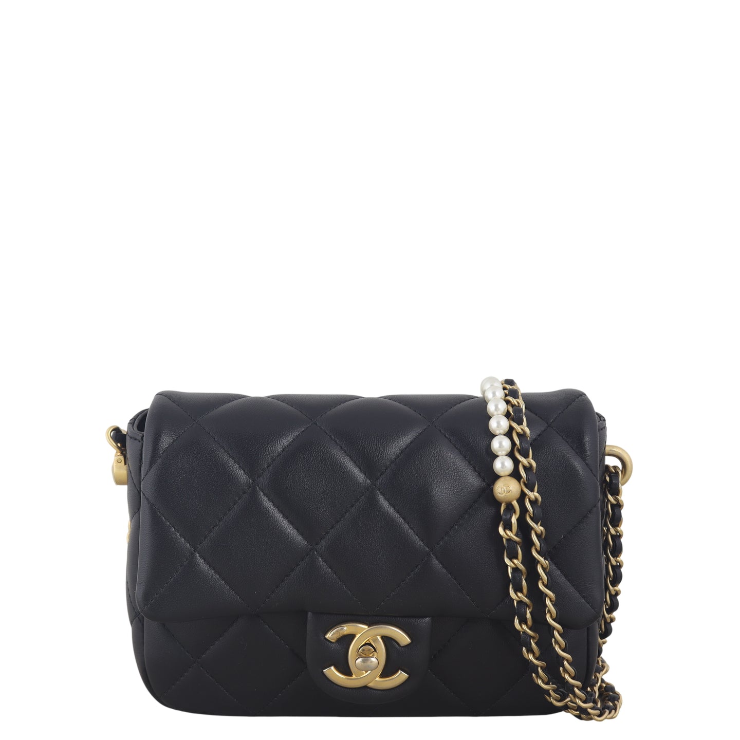Chanel My Perfect Mini Flap Bag Pearl Strap
