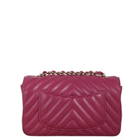 Chanel Classic Flap Mini Rectangular Bag Chevron Lambskin