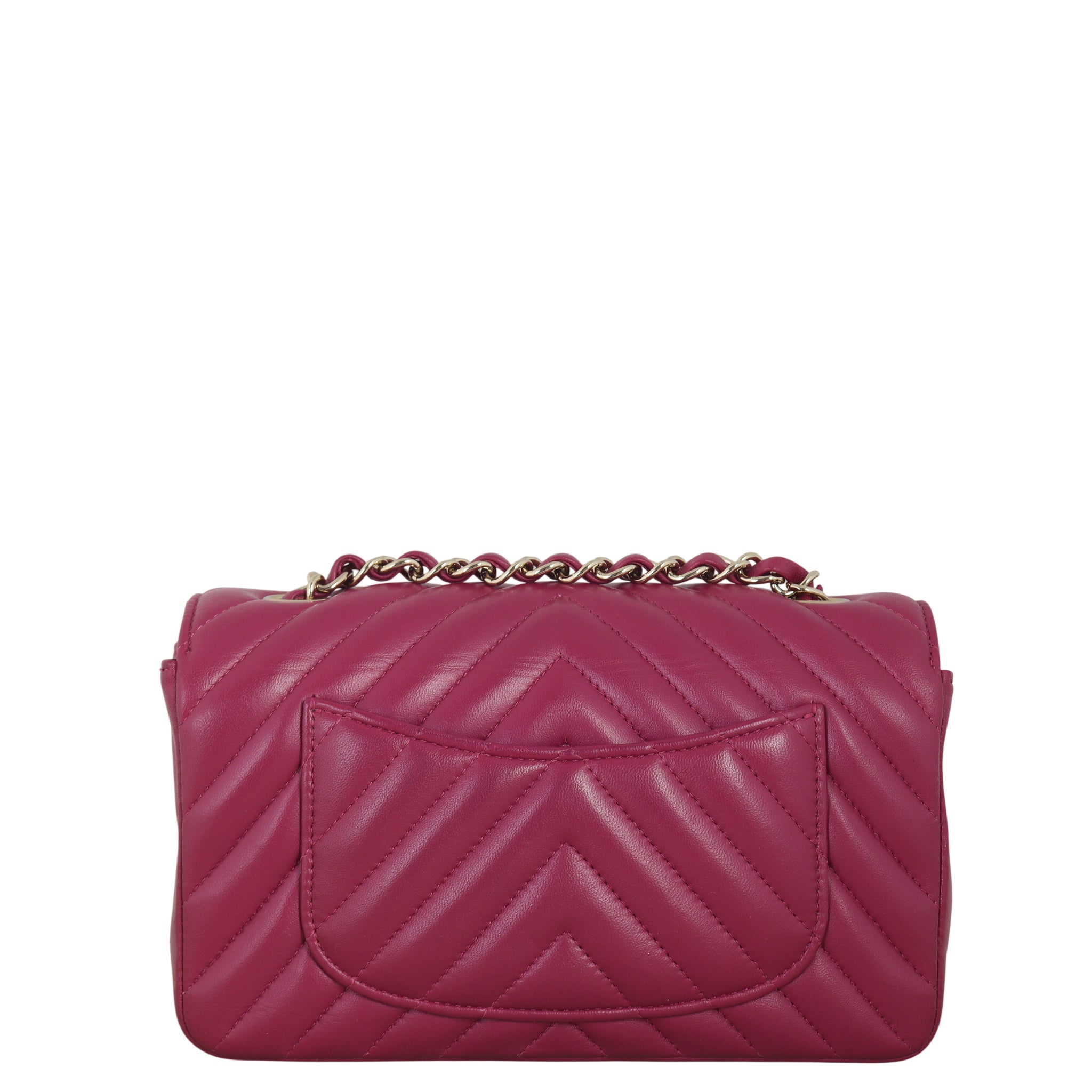 Chanel Classic Flap Mini Rectangular Bag Chevron Lambskin