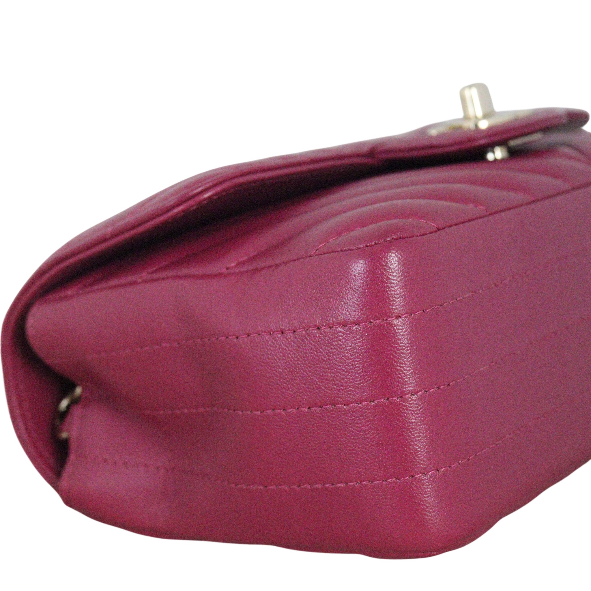 Chanel Classic Flap Mini Rectangular Bag Chevron Lambskin