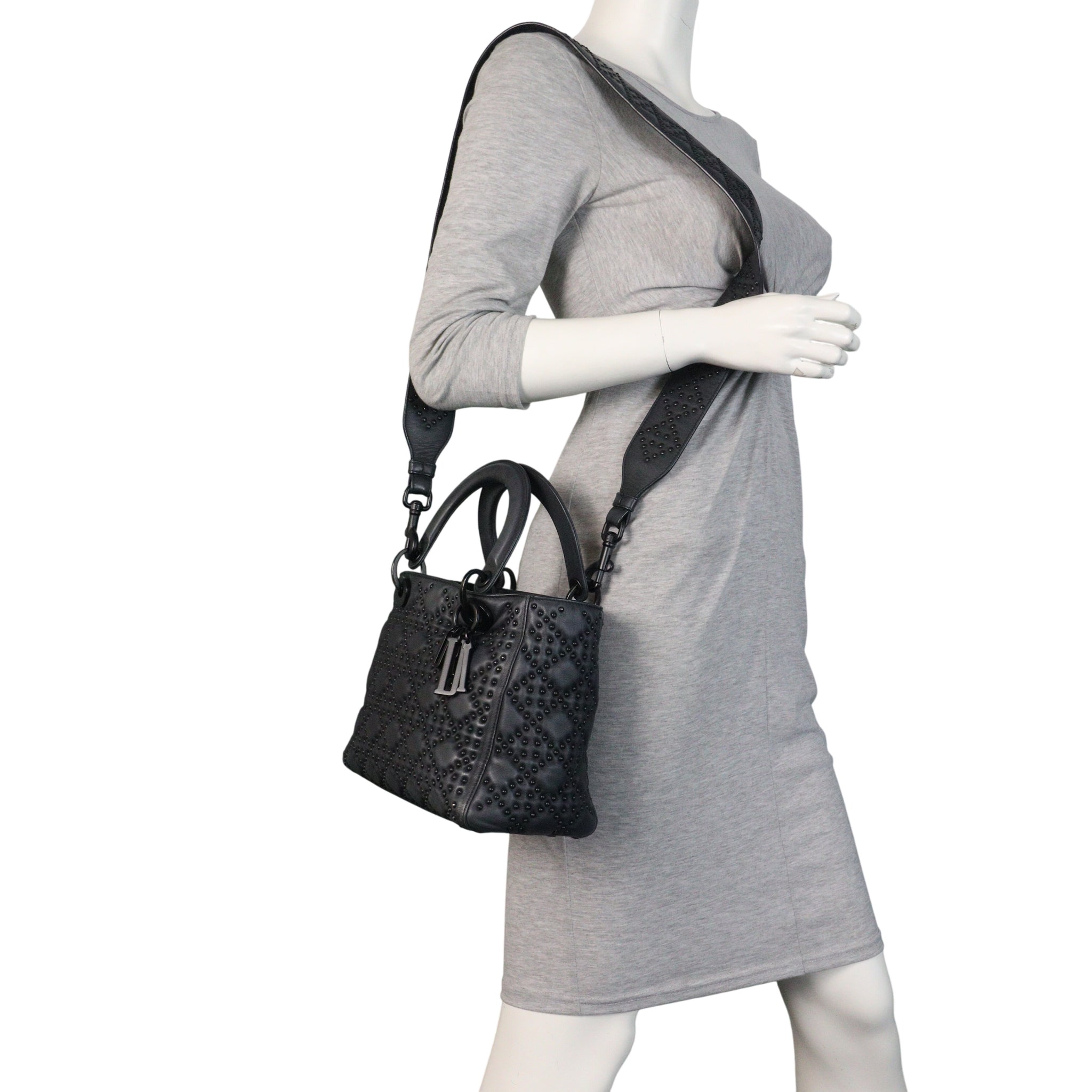 Dior Lady Dior Soft Medium Studded