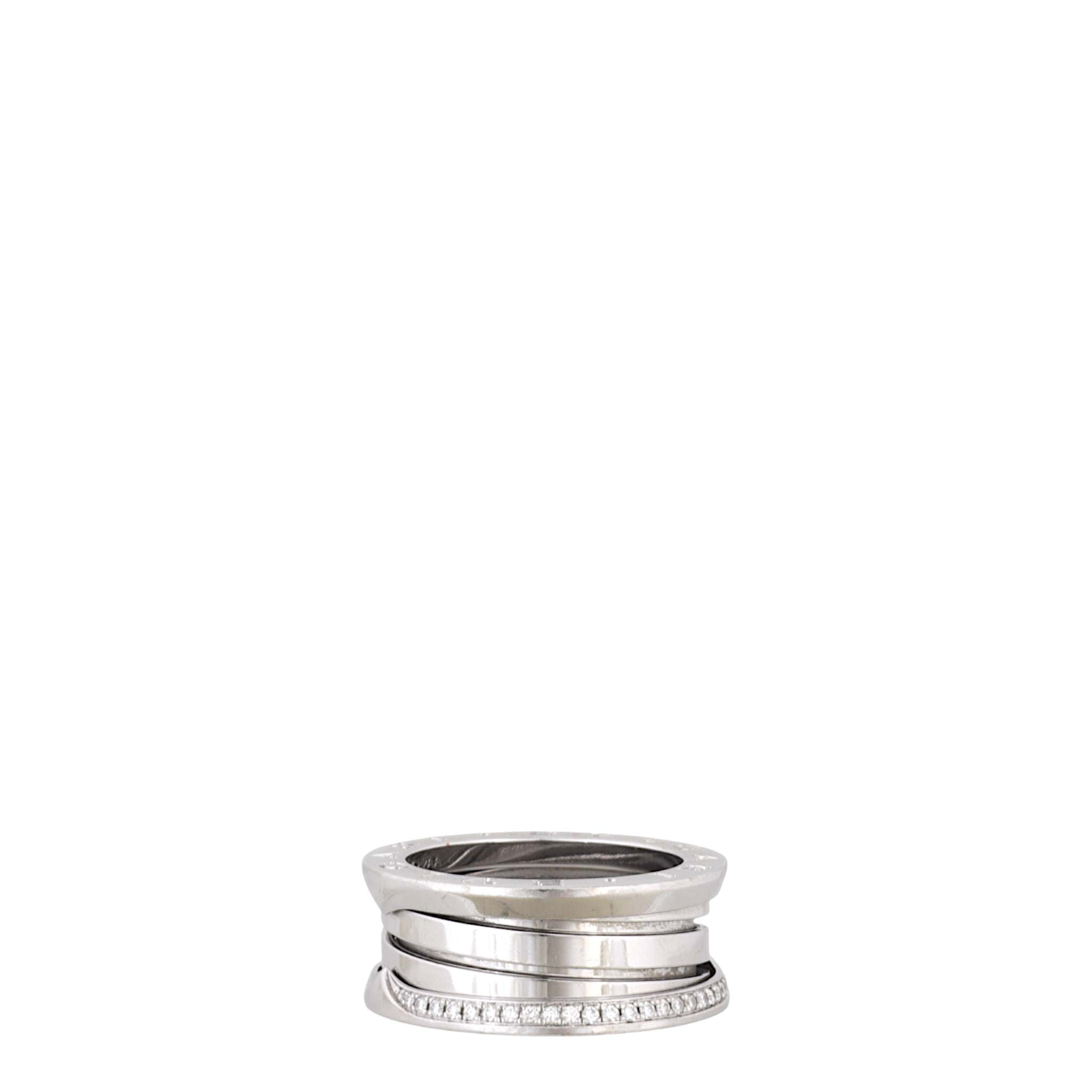 Bvlgari B.Zero1 Diamond 18k White Gold Three Band Ring