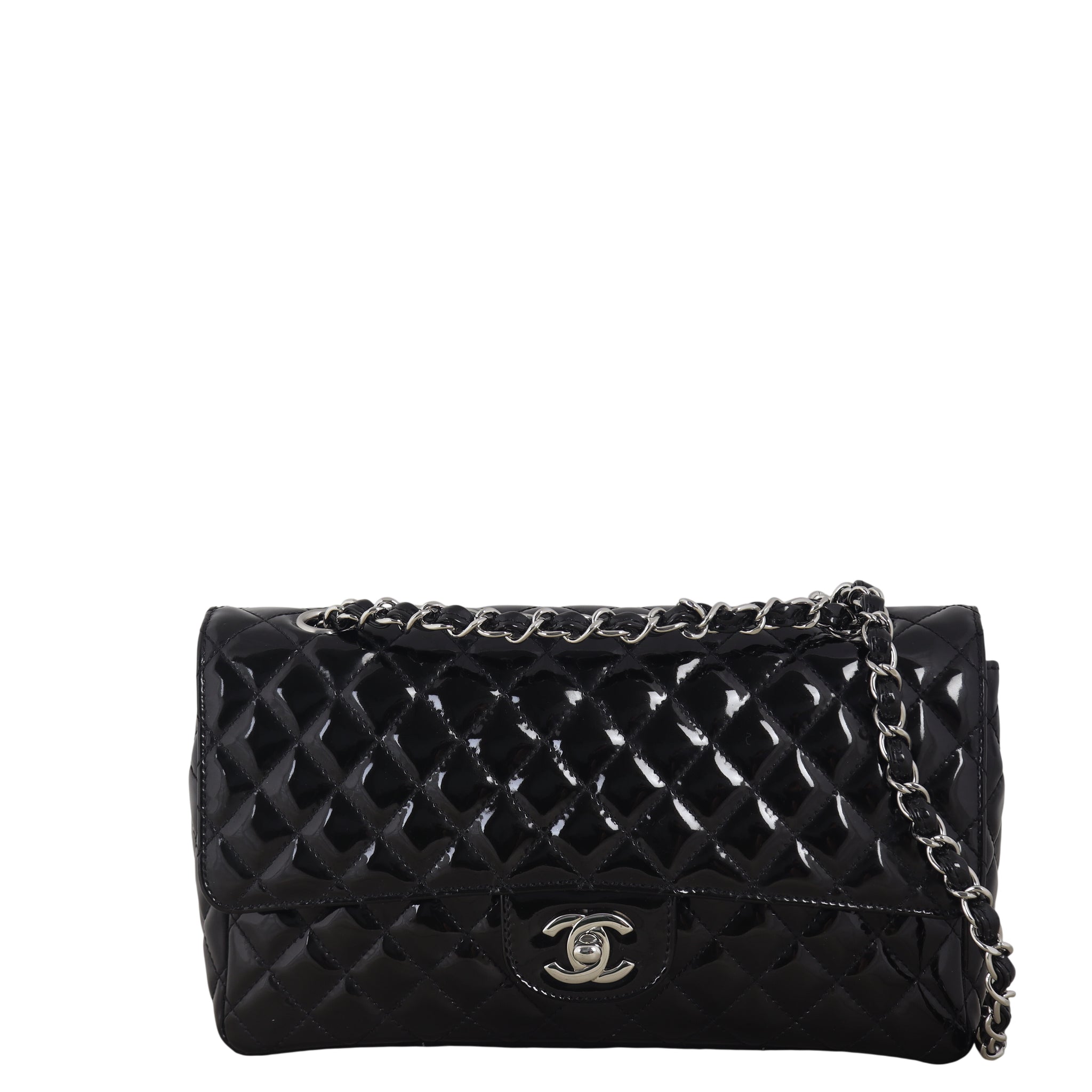 Chanel Secret Label Single Flap Medium Patent