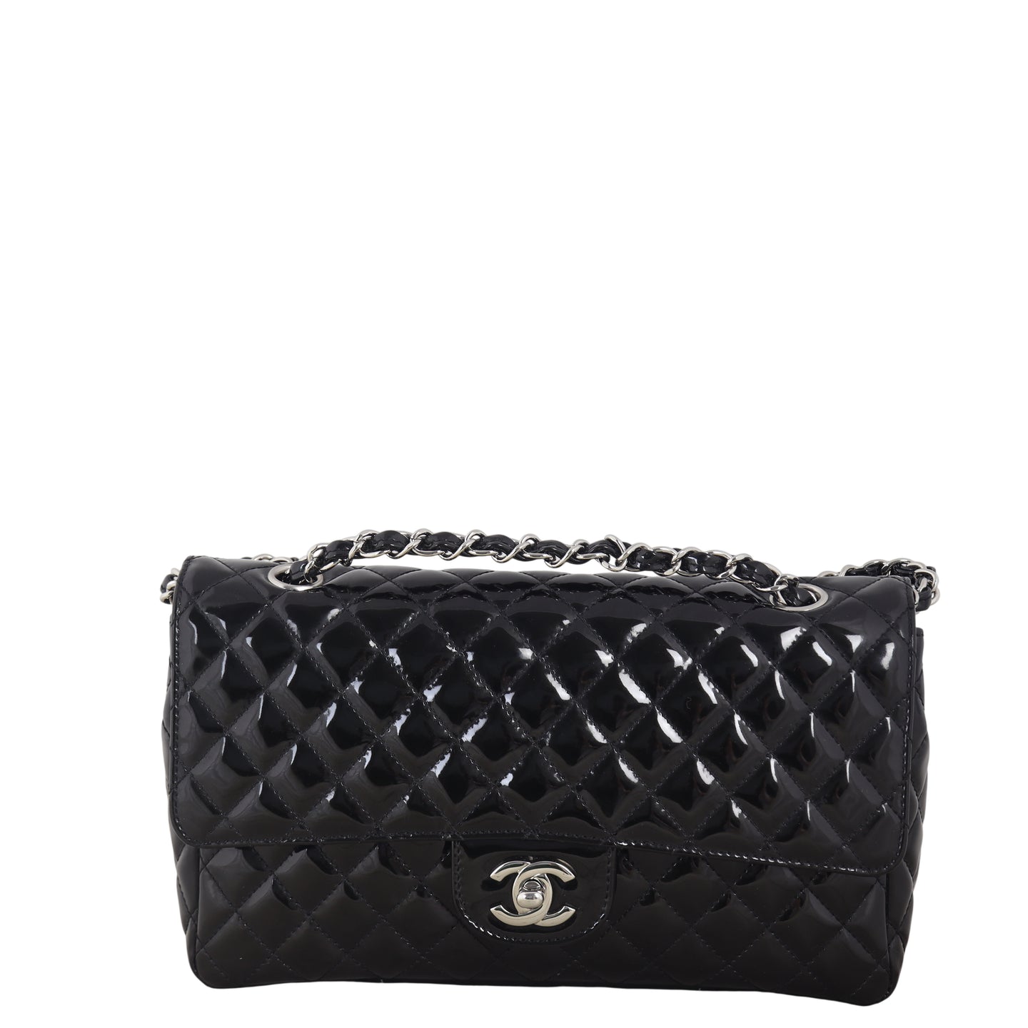 Chanel Secret Label Single Flap Medium Patent