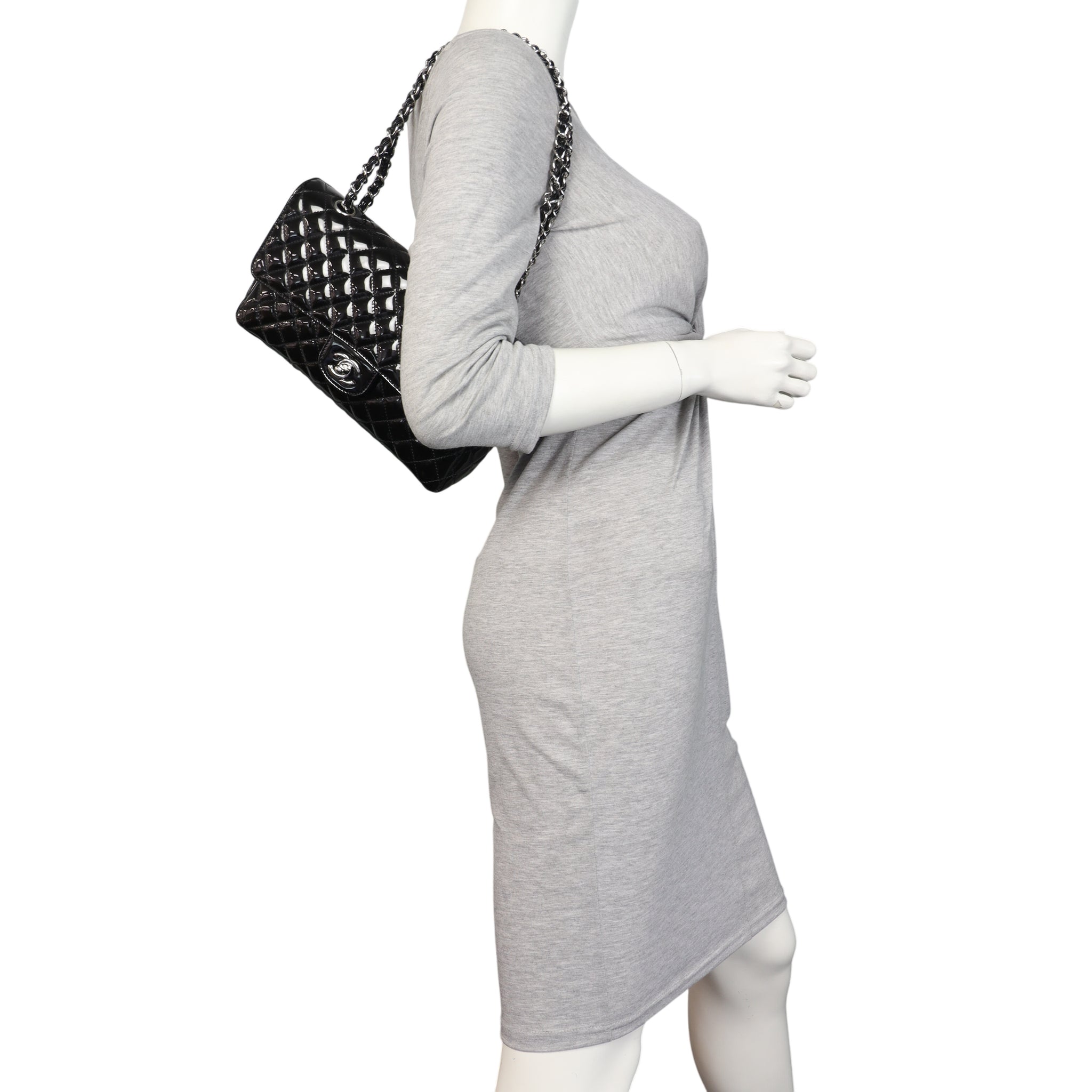 Chanel Secret Label Single Flap Medium Patent