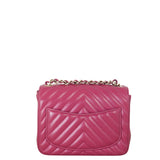 Chanel Classic Flap Mini Square Bag Chevron Lambskin
