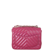 Chanel Classic Flap Mini Square Bag Chevron Lambskin
