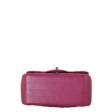 Chanel Classic Flap Mini Square Bag Chevron Lambskin