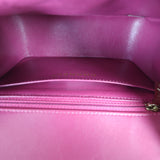 Chanel Classic Flap Mini Square Bag Chevron Lambskin