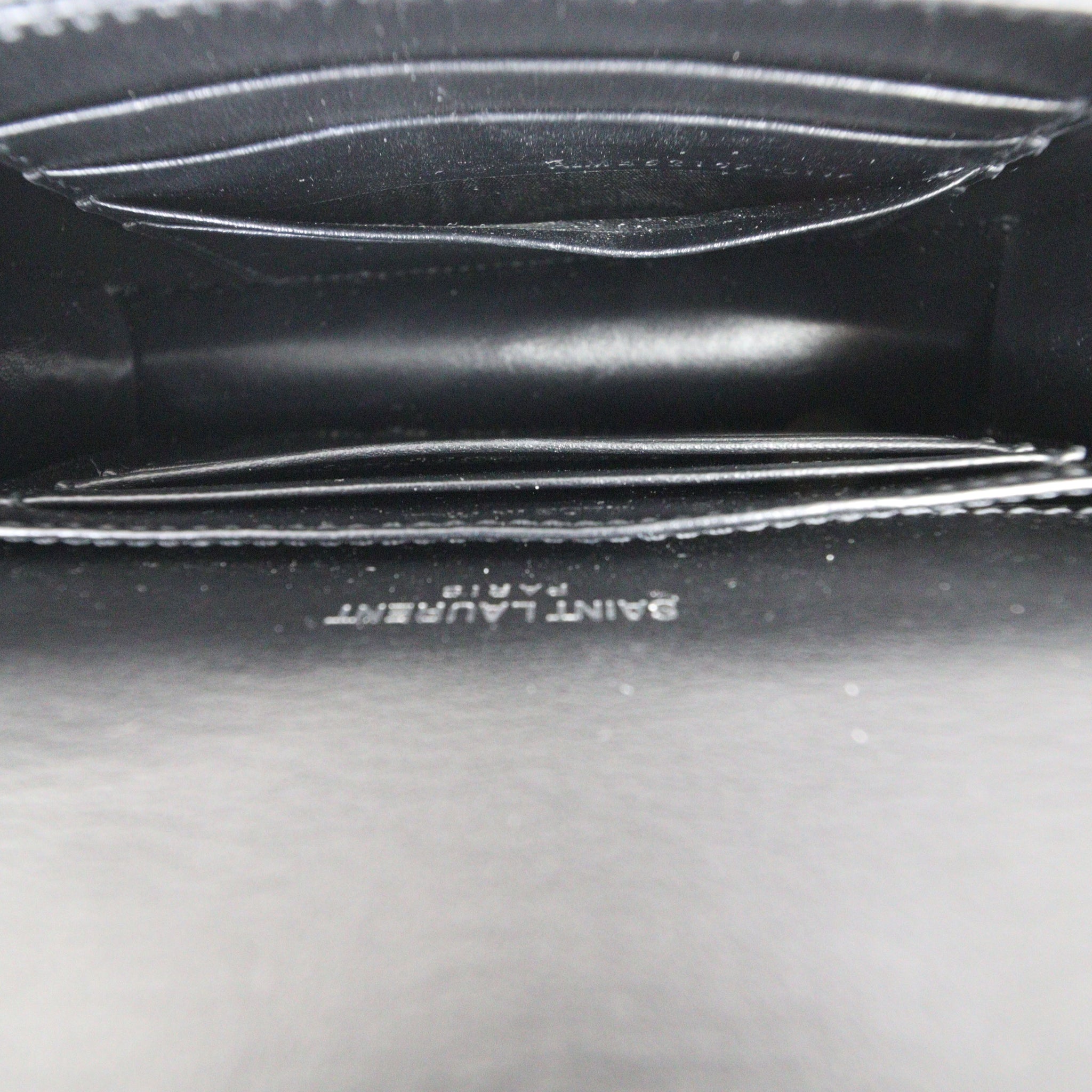Saint Laurent Sunset Mini Croc-Embossed