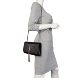 Saint Laurent Kate Tassel Chain Bag Medium Croc-Embossed