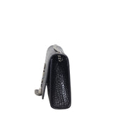 Saint Laurent Kate Tassel Chain Bag Medium Croc-Embossed
