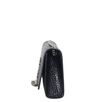 Saint Laurent Kate Tassel Chain Bag Medium Croc-Embossed