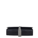 Saint Laurent Kate Tassel Chain Bag Medium Croc-Embossed