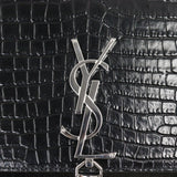 Saint Laurent Kate Tassel Chain Bag Medium Croc-Embossed
