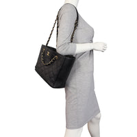 Chanel CC Trapezoid Chain Shopping Tote Small