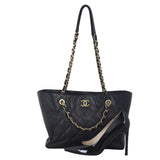 Chanel CC Trapezoid Chain Shopping Tote Small