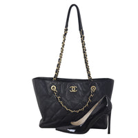 Chanel CC Trapezoid Chain Shopping Tote Small