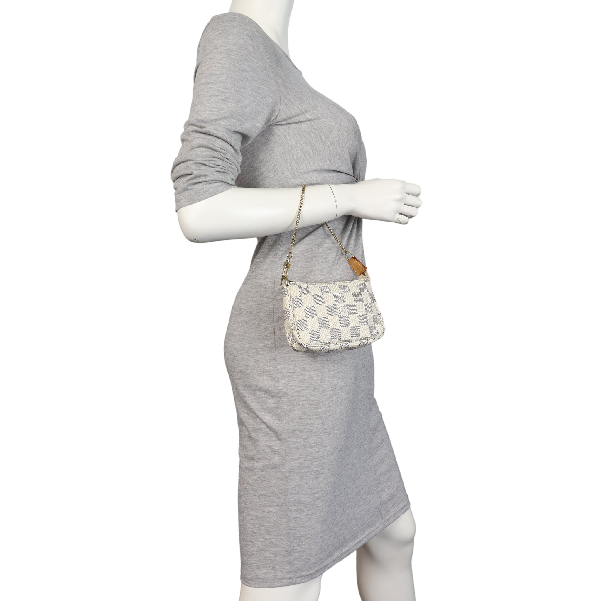 Louis Vuitton Mini Pochette Accessories Damier Azur