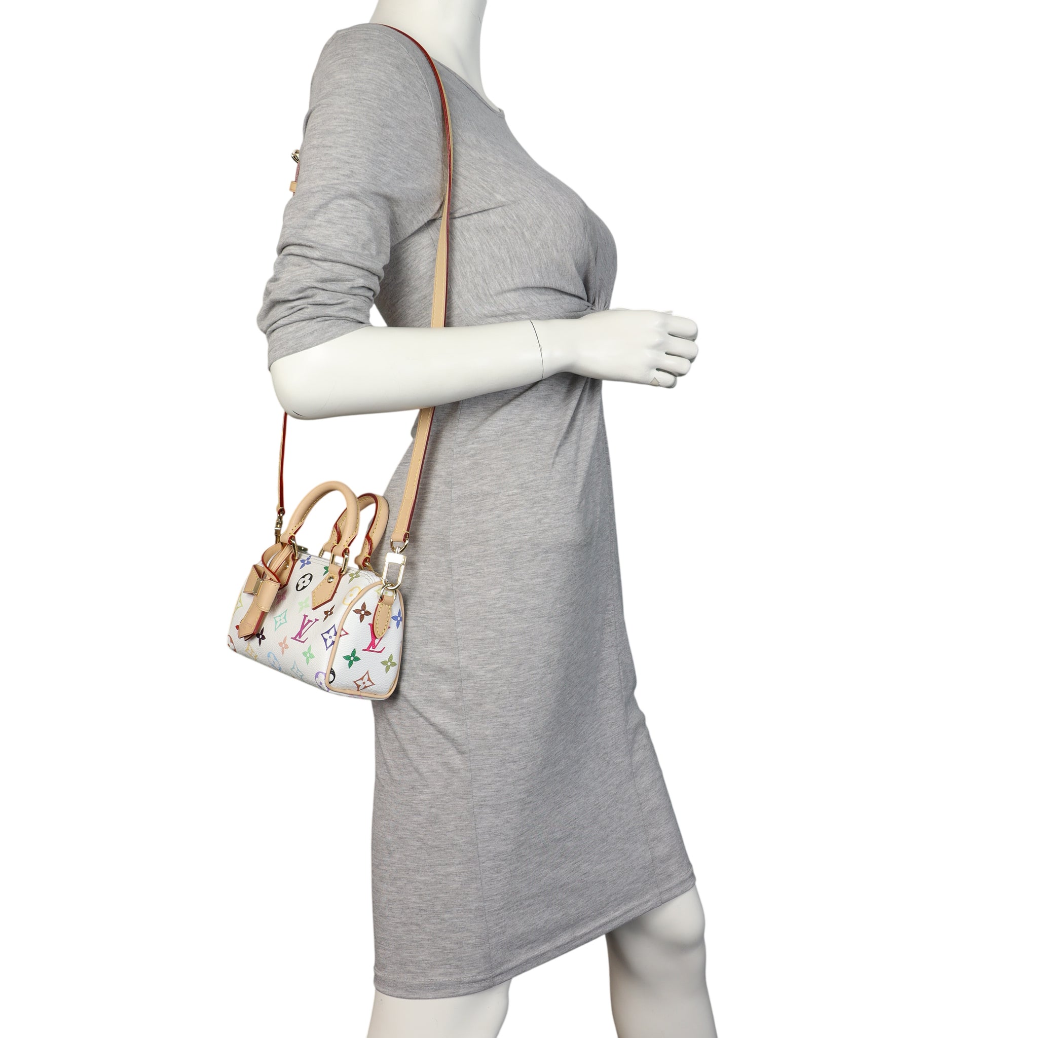 Louis Vuitton x Takashi Murakami Nano Speedy Monogram Multicolore