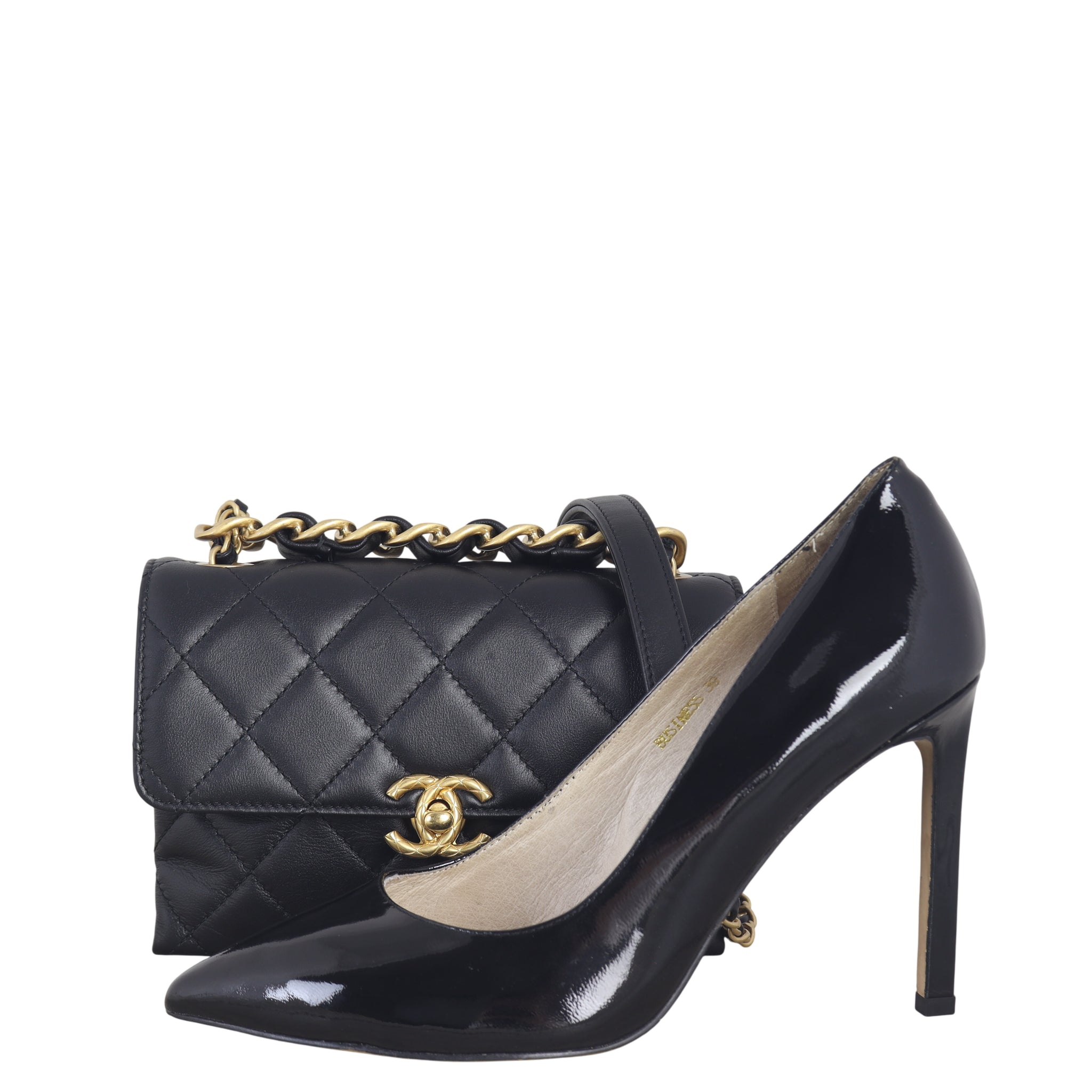 Chanel Chain Bar Top Handle Flap Bag
