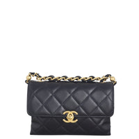 Chanel Chain Bar Top Handle Flap Bag