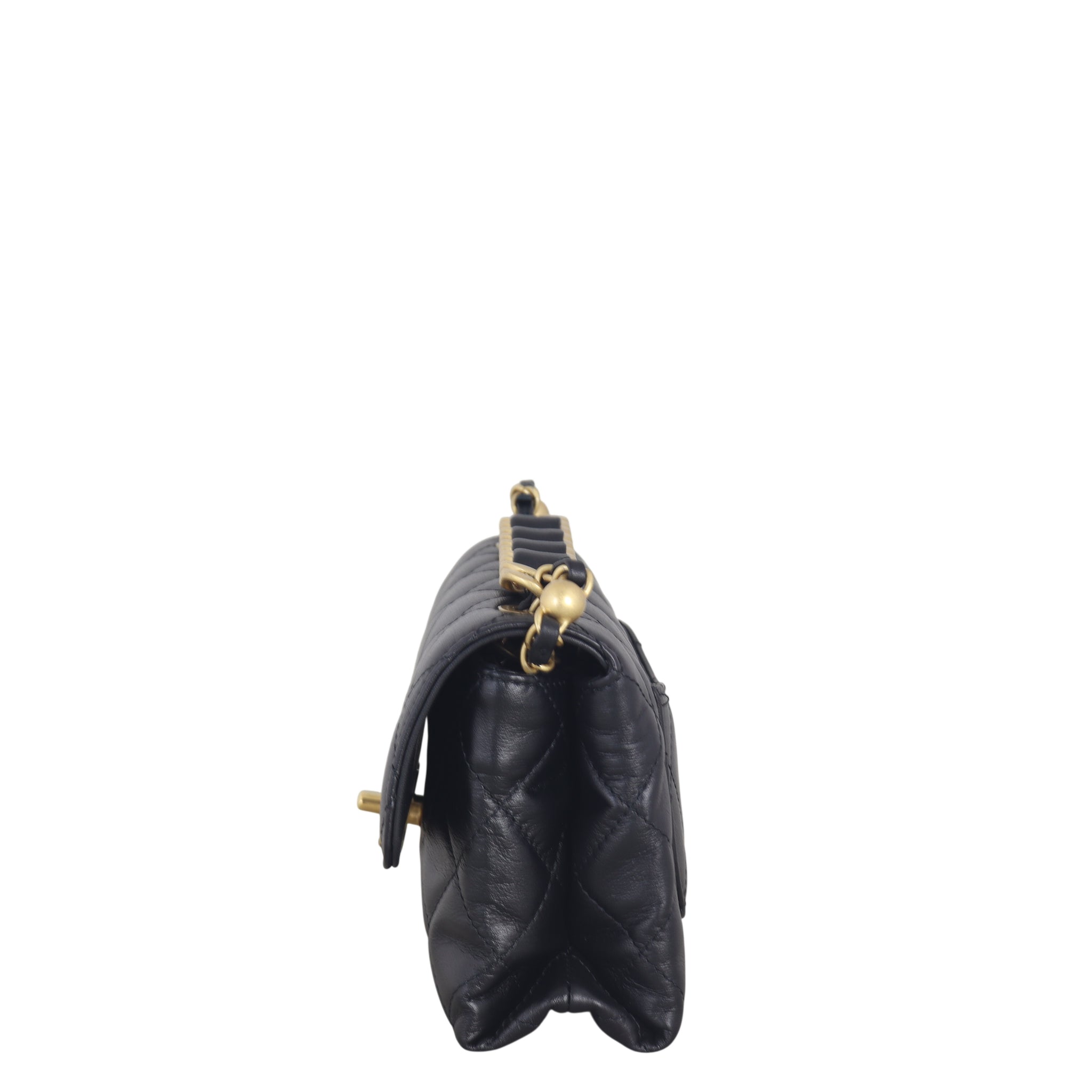 Chanel Chain Bar Top Handle Flap Bag