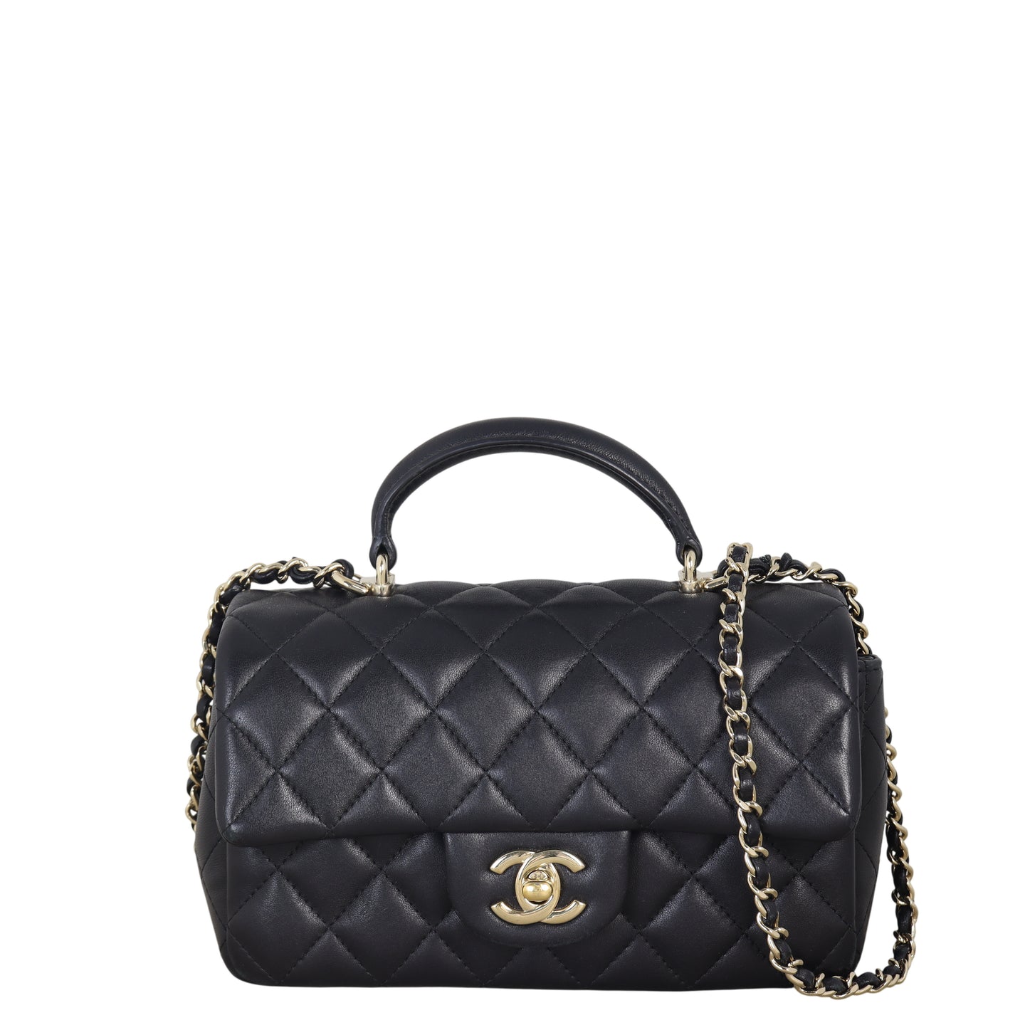 Chanel Classic Flap Mini Rectangular Top Handle Lambskin