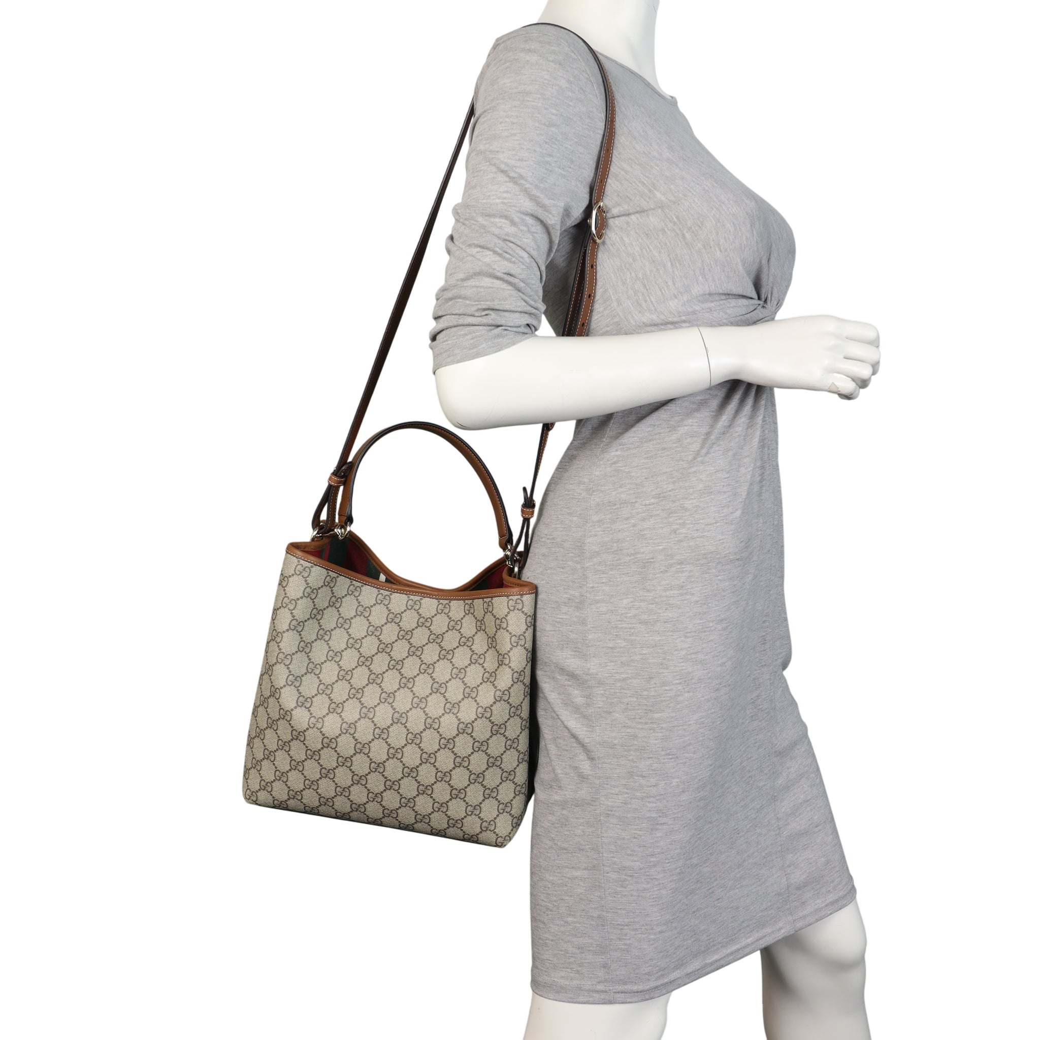 Gucci GG Monogram Emblem Bucket Medium