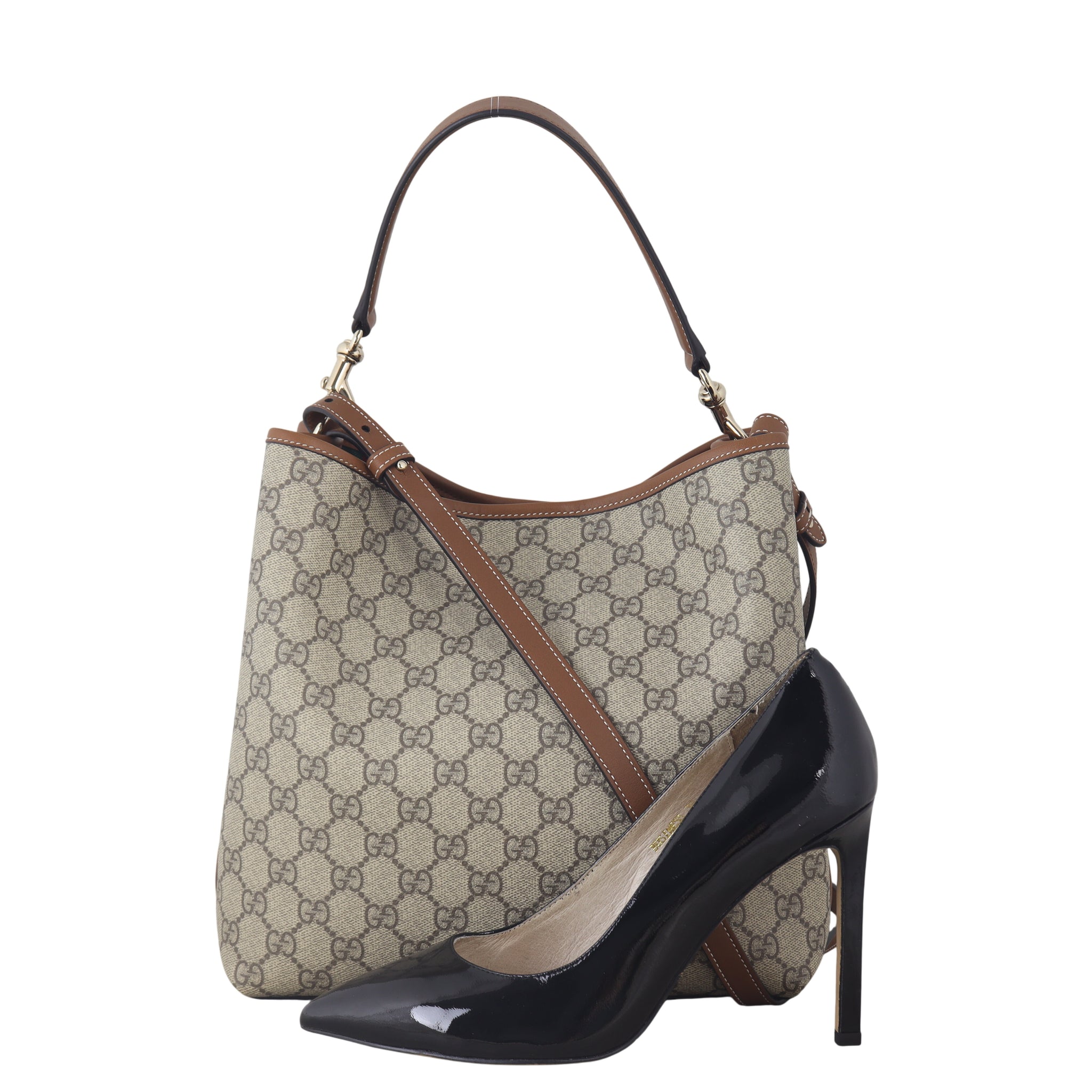 Gucci GG Monogram Emblem Bucket Medium