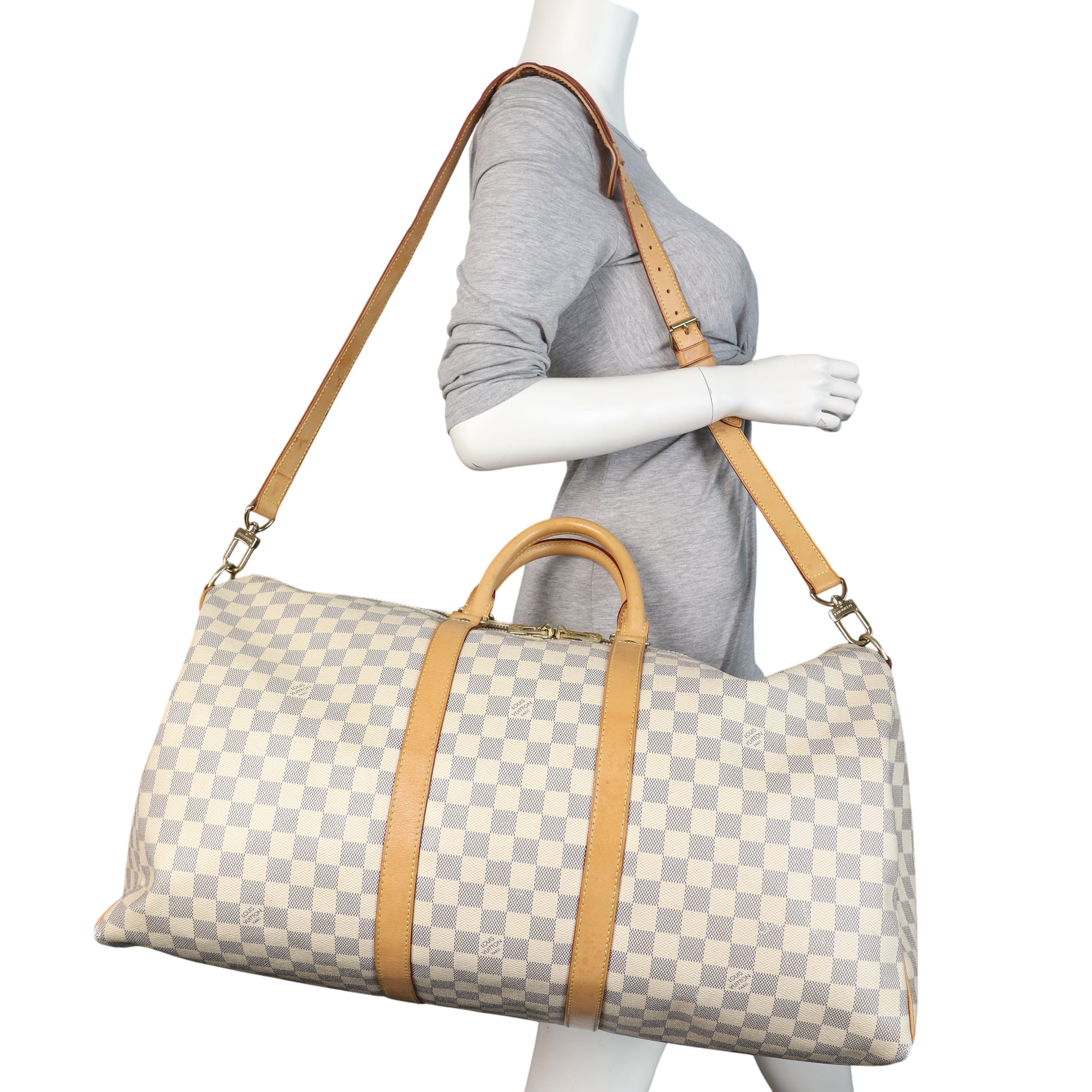 Louis Vuitton Keepall 55 Bandouliere Damier Azur