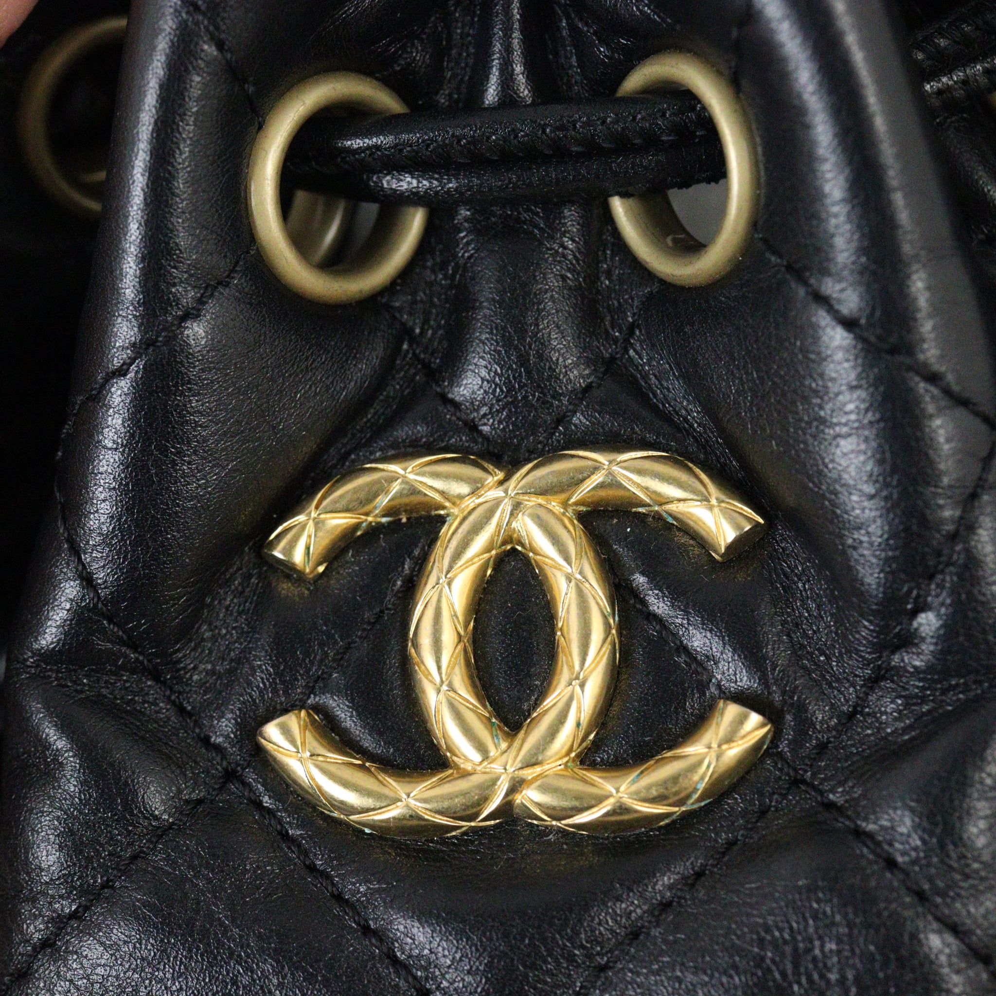 Chanel CC Drawstring Bucket Bag