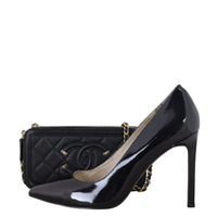 Chanel CC Filigree Double Zip Clutch on Chain