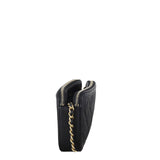 Chanel CC Filigree Double Zip Clutch on Chain