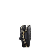 Chanel CC Filigree Double Zip Clutch on Chain