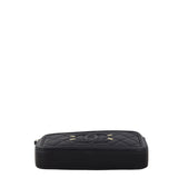 Chanel CC Filigree Double Zip Clutch on Chain