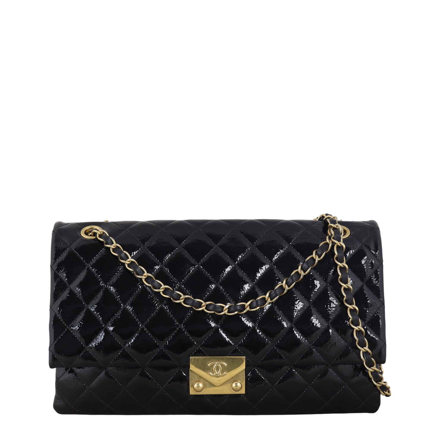 Chanel Pagoda Accordion Flap Bag Patent