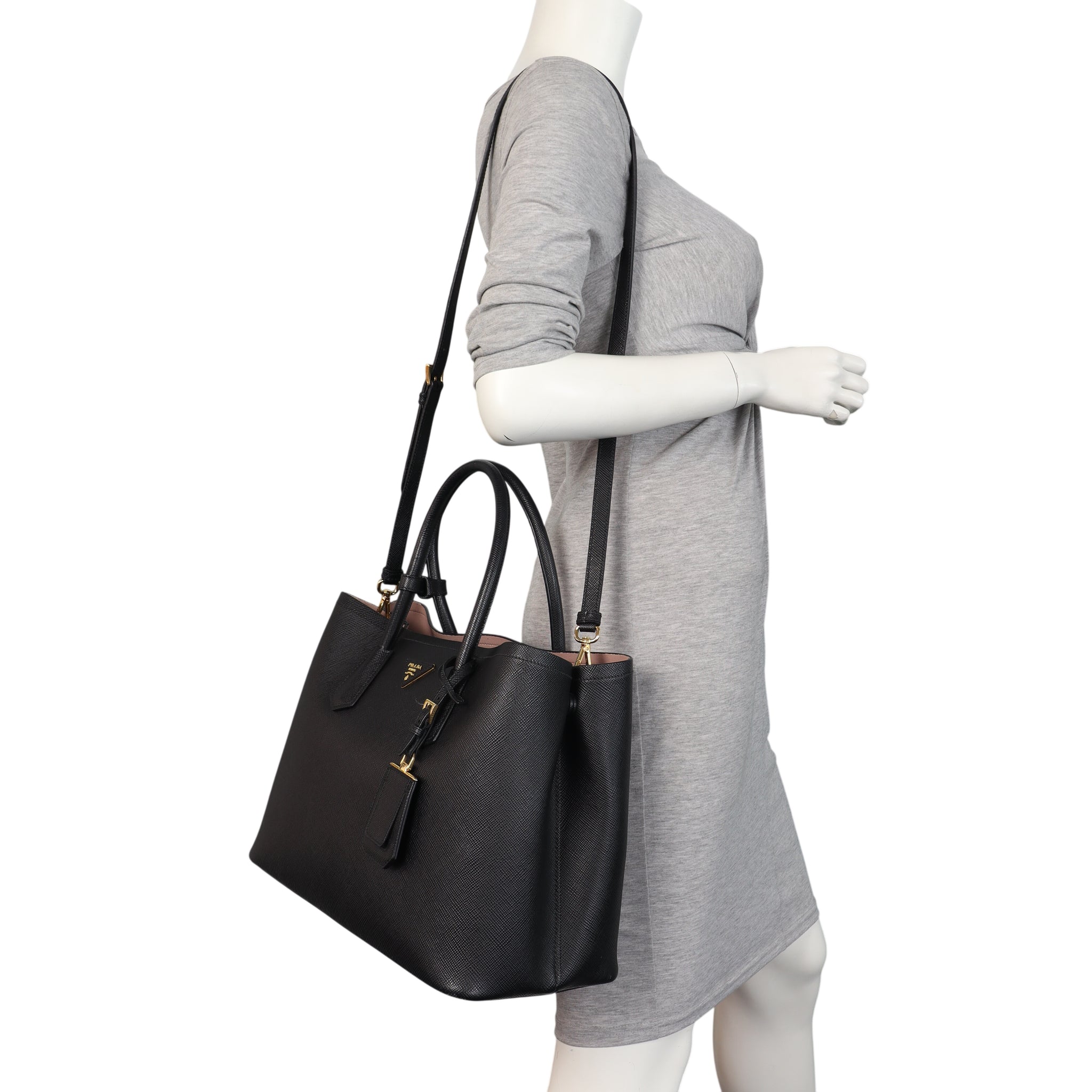 Prada Saffiano Cuir Double Bag Large