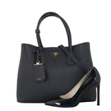 Prada Saffiano Cuir Double Bag Large