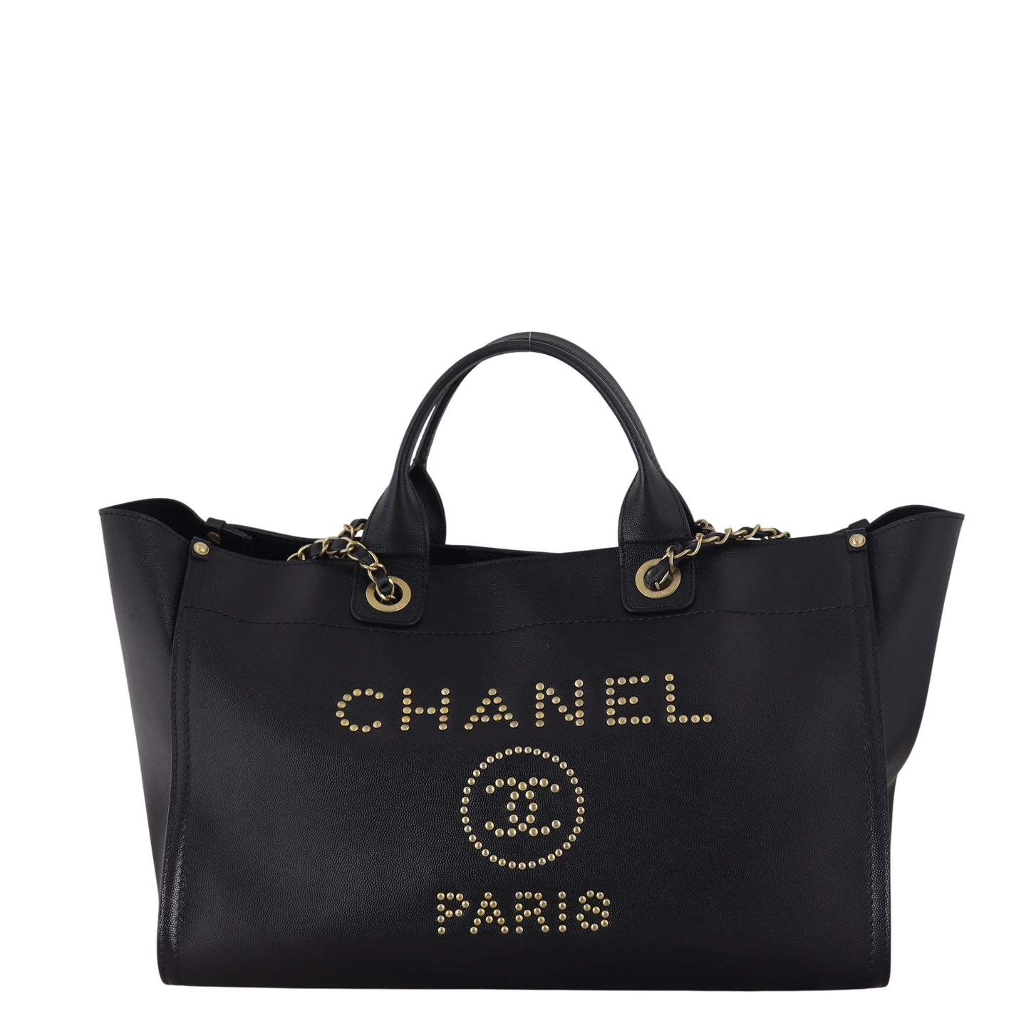 Chanel Deauville Large Tote Studded Leather