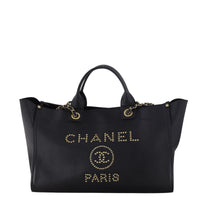 Chanel Deauville Large Tote Studded Leather