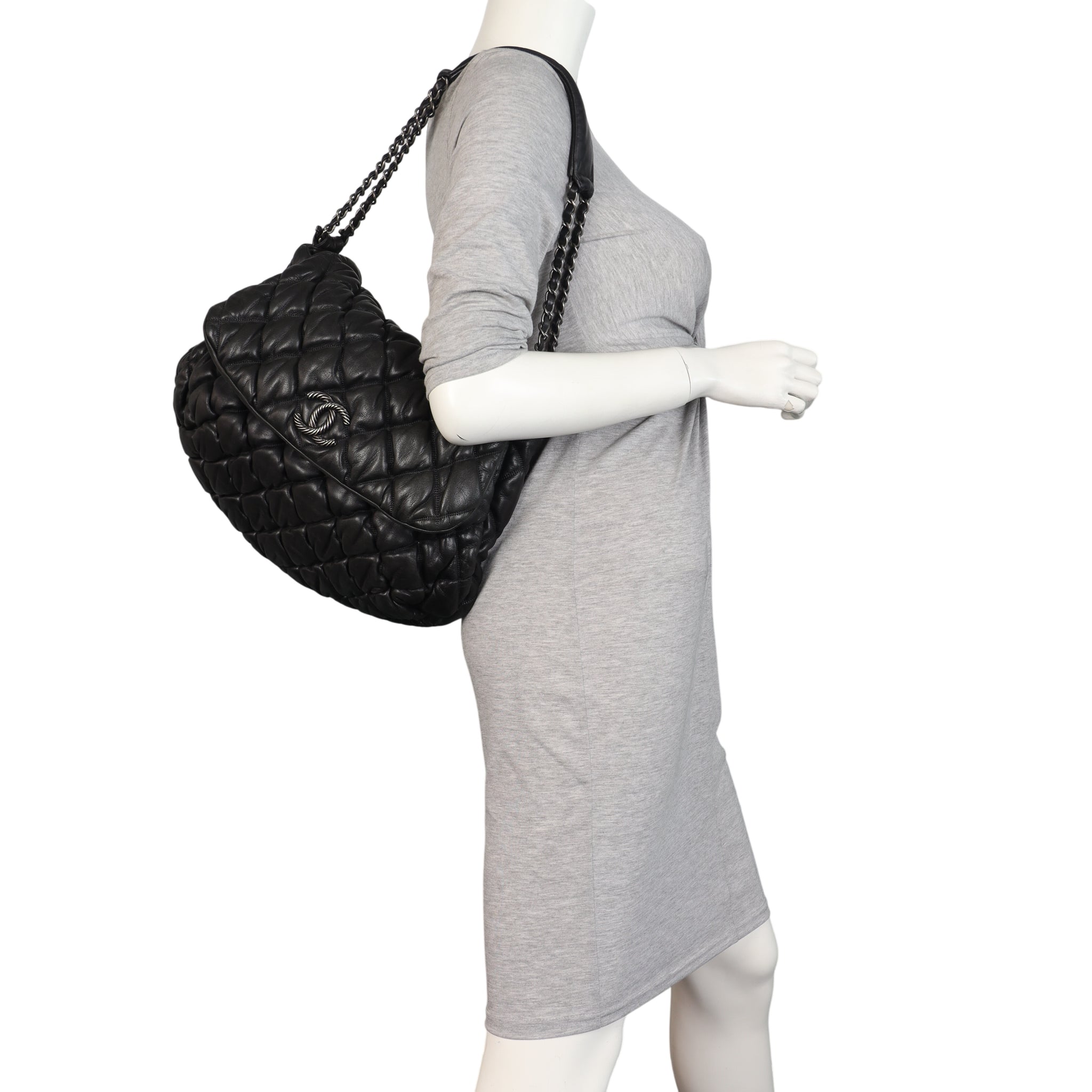 Chanel Bubble Quilt Accordion Flap Bag