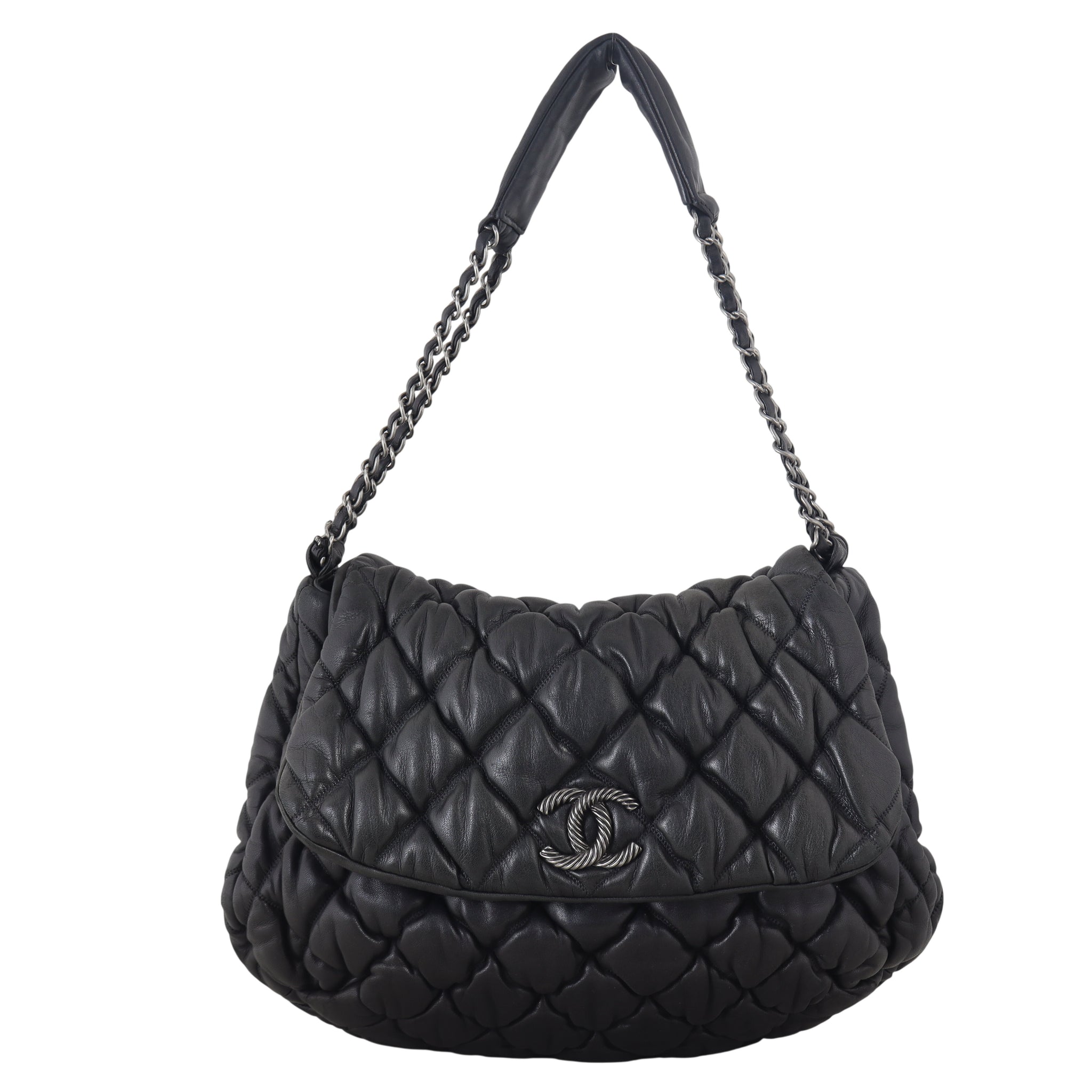 Chanel Bubble Quilt Accordion Flap Bag