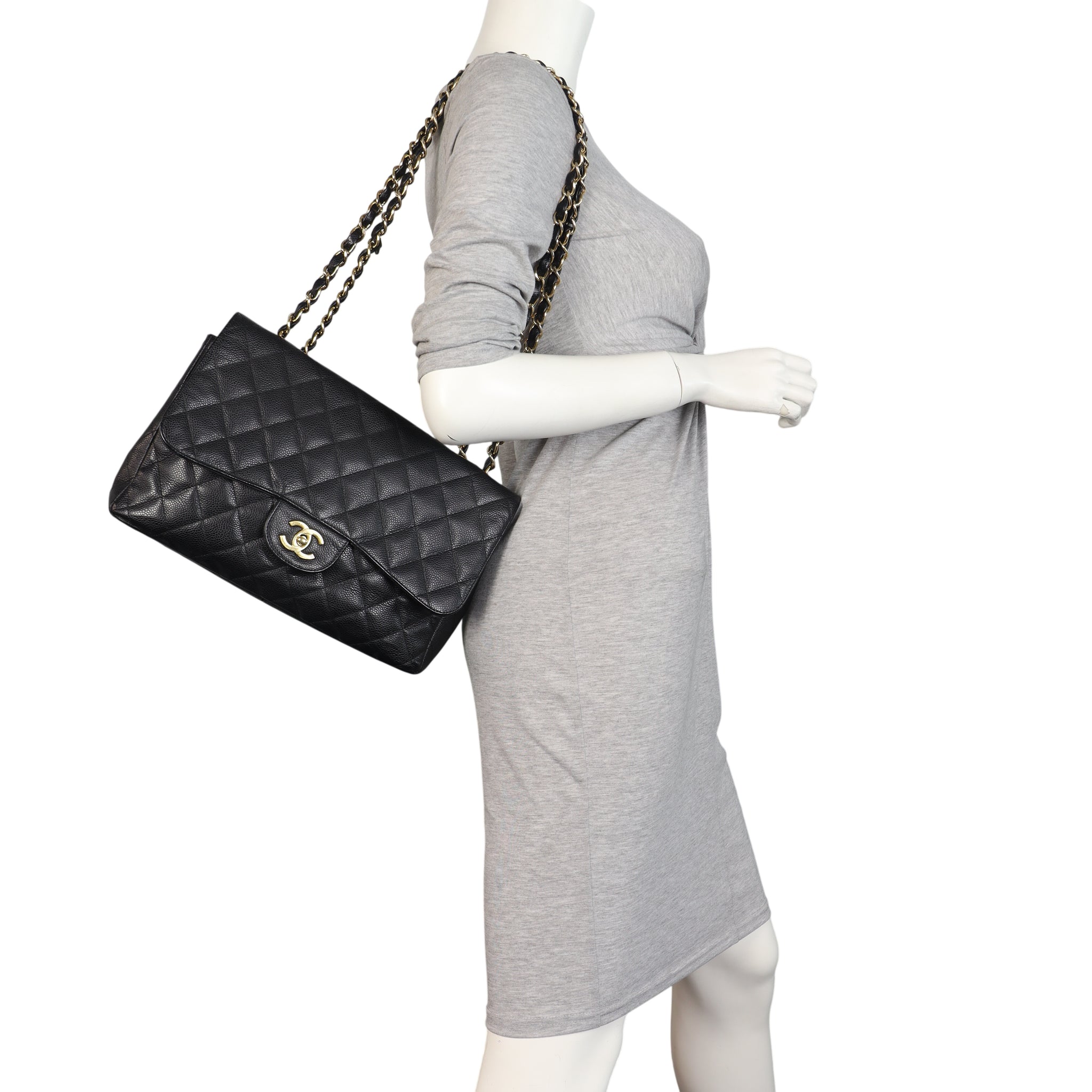 Chanel Classic Single Flap Jumbo Caviar