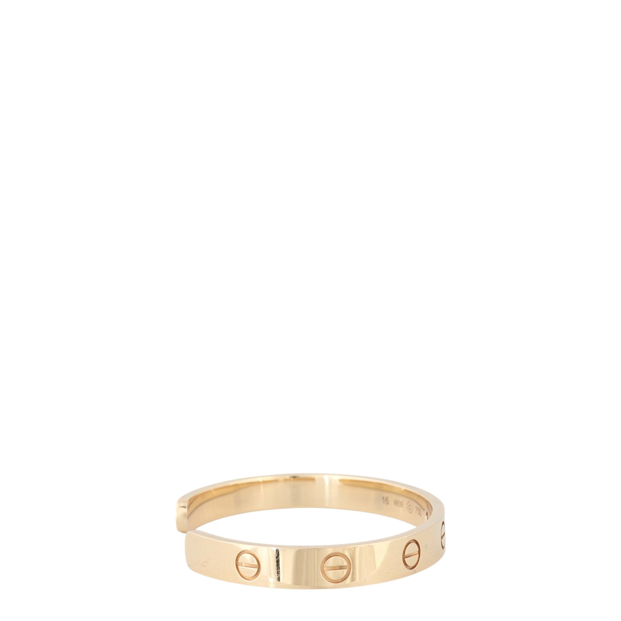 Cartier Love Cuff Bracelet Pink Sapphire 18k Rose Gold