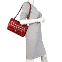 Chanel Classic Double Flap Jumbo Patent