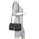 Chanel Elegant Plexi Double Chain Flap Bag