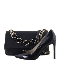 Chanel Elegant Plexi Double Chain Flap Bag