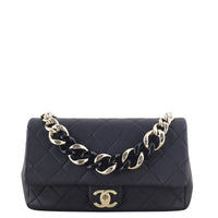 Chanel Elegant Plexi Double Chain Flap Bag