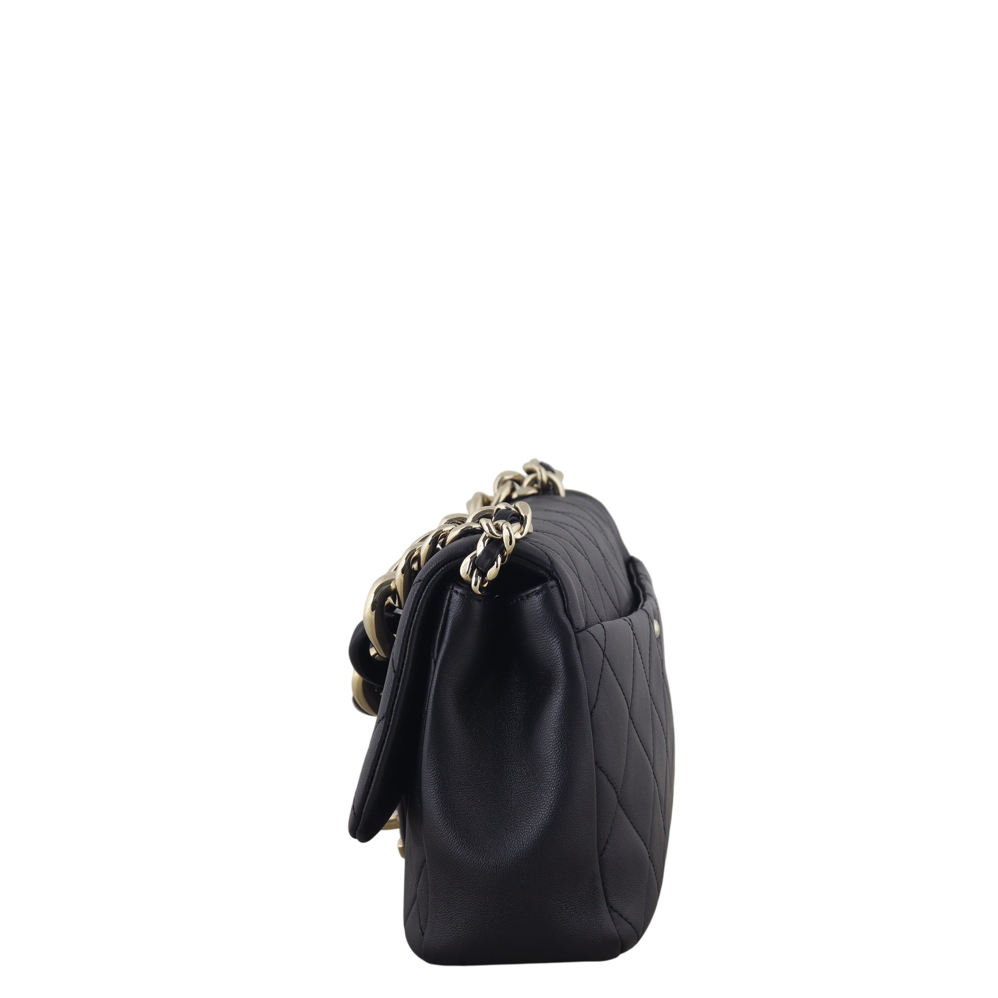 Chanel Elegant Plexi Double Chain Flap Bag